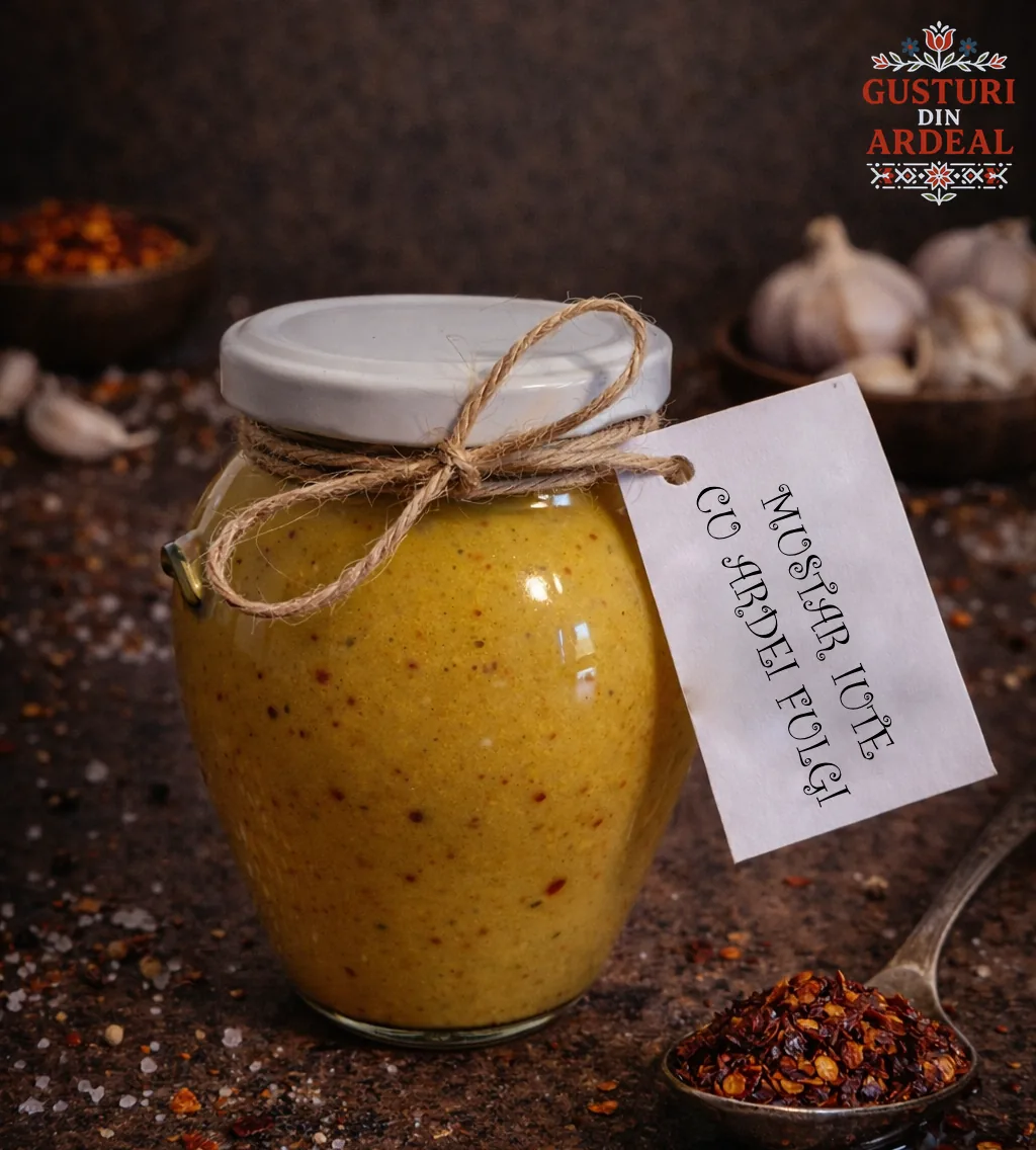 Mustar iute cu fulgi de ardei 300 g